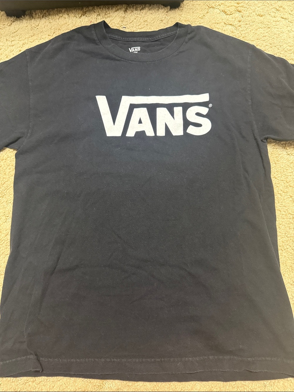 Vans Black Tee with White Logo